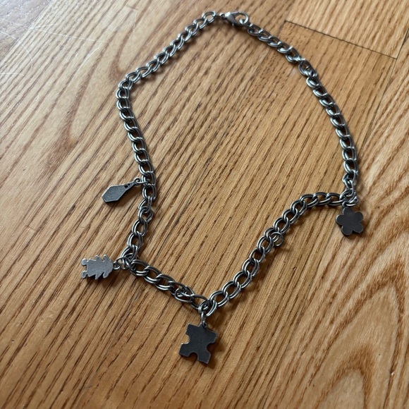 Vintage friendship necklace silver puzzle piece girl a friend till chain clasp - Picture 9 of 10